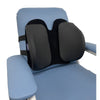 Image of Cobalt Chair Support Butterfly Cushion strapped to a day chair