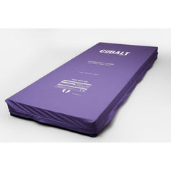 Cobalt Comfort Care King Single pressure care mattress in its purple cover