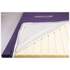 Image of Comfort Care mattress with cover unzipped showing the castellated memory foam surface
