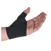 Image of comfort cool thumb cmc restriction splint neoprene thumb brace worn on hand