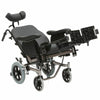 Image of Drive ID Soft tilt-in-space wheelchair reclined with elevating leg rests raised
