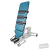 Image of EVO2 Tilt Table - Hoist Access, Split Footplates, CPR Quick Release in Austex Studio+ Lagoon vinyl (AI colour preview)