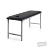 Image of Fixed Height Metal Plinth - Single Section Treatment Table in Austex Studio+ Black vinyl (AI colour preview)