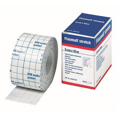fixomull stretch underwrap tape 5cm x 10m roll and box