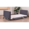 Image of Flexi Floorline bed with the optional grey fabric head and footboard covers