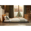 Image of Floorline bed for home at its lowest height in a bedroom