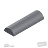 Image of Foam Bolster - Half Circumference 670mm x 110mm in Austex Studio+ Pewter vinyl (AI colour preview)