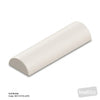 Image of Foam Bolster - Half Circumference 670mm x 110mm in Austex Studio+ Snow vinyl (AI colour preview)