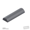 Image of Foam Bolster - Half Circumference 600mm x 90mm in Austex Studio+ Pewter vinyl (AI colour preview)