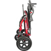 Image of Lightweight transit wheelchair folded compact for car boot storage and travel