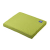 Image of Cobalt GelComfort gel seat cushion in the green cover, angled view