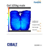 Image of GelComfort gel cushion pressure mapping image from a ForeSite sensor test with a 105kg male