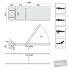 Image of evo2 five section treatment table folded seated position
