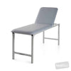 Image of fixed height metal plinth two section treatment table front view