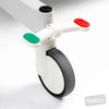 Image of hi-capacity tilt table with weigh scales central lock castor detail