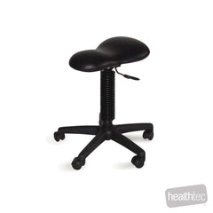HT hi-lo peanut saddle stool front view