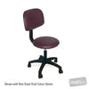 Image of HT Round Top Therapist Stool with Backrest in Austex Studio+ Port vinyl (AI colour preview)