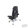 Image of Pinnacle Casting Chair - 90 Degree Seat Swivel w/Castors in Austex Studio+ Black vinyl (AI colour preview)
