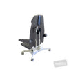 Image of Pinnacle Casting Chair - 90 Degree Seat Swivel w/Castors in Austex Studio+ Charcoal vinyl (AI colour preview)