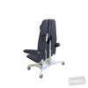 Image of Pinnacle Casting Chair - 90 Degree Seat Swivel w/Castors in Austex Studio+ Navy vinyl (AI colour preview)