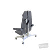 Image of Pinnacle Casting Chair - 90 Degree Seat Swivel w/Castors in Austex Studio+ Pewter vinyl (AI colour preview)