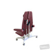 Image of Pinnacle Casting Chair - 90 Degree Seat Swivel w/Castors in Austex Studio+ Ruby vinyl (AI colour preview)