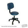 Image of round top therapist stool with backrest front view
