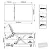 Image of ultimate bariatric bobath table two section movement positions