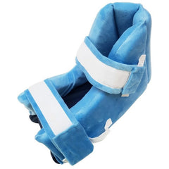 Blue foam heel and elbow protector with gel pad and Velcro straps