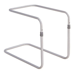 Height adjustable bed cradle with white powder coated steel frame