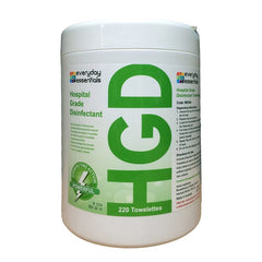 HGD hospital grade disinfectant wipes canister of 220 towelettes