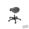 Image of Hi-Lo Saddle Stool - 420mm to 560mm in Austex Studio+ Charcoal vinyl (AI colour preview)