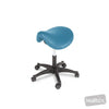 Image of Hi-Lo Saddle Stool - 420mm to 560mm in Austex Studio+ Lagoon vinyl (AI colour preview)
