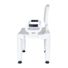 Image of Homecraft plastic shower chair side view with backrest