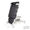 Image of HT ACTIVE Hi-Capacity Slide Top Tilt Table - 4 Column (HOIST ACCESS) - Hoist Access - Single Section - Single Footplate - CPR Quick Release - Central Lock Castors in Austex Studio+ Black vinyl (AI colour preview)