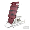 Image of HT ACTIVE Hi-Capacity Slide Top Tilt Table - 4 Column (HOIST ACCESS) - Hoist Access - Single Section - Single Footplate - CPR Quick Release - Central Lock Castors in Austex Studio+ Ruby vinyl (AI colour preview)