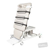 Image of HT ACTIVE Hi-Capacity Slide Top Tilt Table - 4 Column (HOIST ACCESS) - Hoist Access - Single Section - Single Footplate - CPR Quick Release - Central Lock Castors in Austex Studio+ Snow vinyl (AI colour preview)