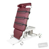 Image of HT ACTIVE Hi-Capacity Tilt Table - 4 Column (HOIST ACCESS) - Single Section - Single Footplate - CPR Quick Release - Central Lock Castors - Weigh Scales in Austex Studio+ Ruby vinyl (AI colour preview)