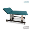 Image of HT Hi-Capacity Bobath Table - Two Section w/Central Lock Castors - Electric Backrest in Austex Studio+ Caribbean vinyl (AI colour preview)
