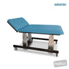 Image of HT Hi-Capacity Bobath Table - Two Section w/Central Lock Castors - Electric Backrest in Austex Studio+ Lagoon vinyl (AI colour preview)