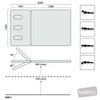 Image of HT Hi-Capacity Bobath table two section central lock castors backrest movement positions