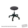 Image of HT Hi-Lo Round Top Stool - 420mm to 560mm in Austex Studio+ Black vinyl (AI colour preview)