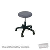 Image of HT Hi-Lo Round Top Stool - 420mm to 560mm in Austex Studio+ Pewter vinyl (AI colour preview)