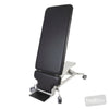 Image of HT Tilt Table (Clear Span) - Hoist Access - Two Section - Split Footplates in Austex Studio+ Black vinyl (AI colour preview)