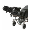 Image of ID Soft wheelchair elevating leg rest raised, side view