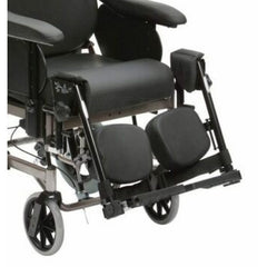 Drive ID Soft wheelchair elevating leg rests with padded calf cushions, close-up