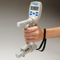 jamar smart digital hand dynamometer with display held in the hand