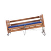 Image of K-Dee Classic King Single bed tilted, shown with optional wooden side rails