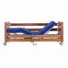 Image of K-Dee Classic Single bed with backrest and calf lift raised, optional wooden side rails