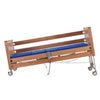 Image of K-Dee Classic Single bed tilted, shown with optional wooden side rails